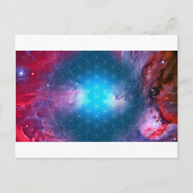 Kosmische Blume des Lebens Postkarte (Vorderseite)