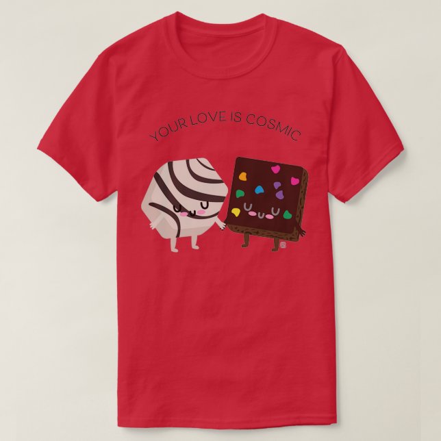 Kosmische Brownie und Zebra T-Shirt (Design vorne)