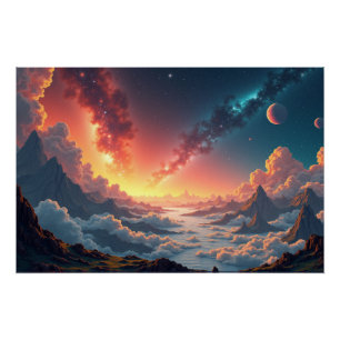 Kosmische Dämmerung Poster