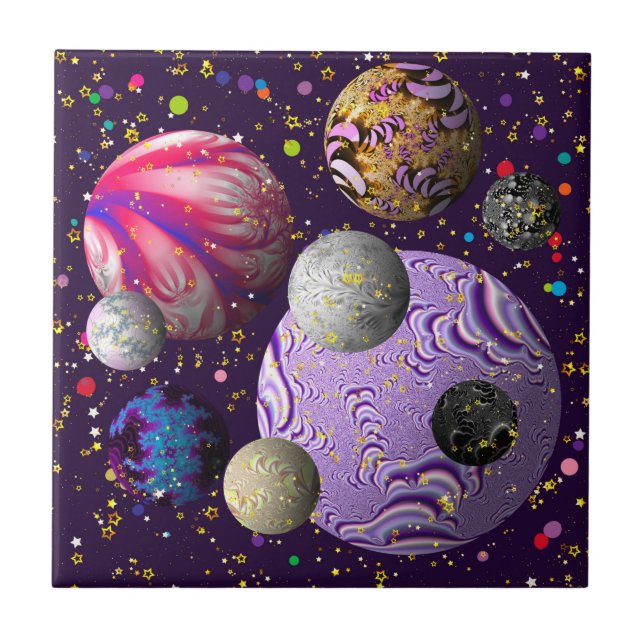 kosmische Delikatesse Fliese (Vorderseite)