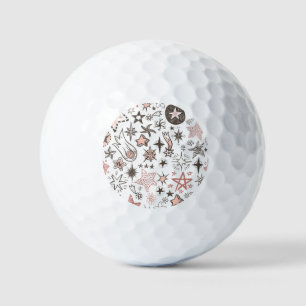 Kosmische Doodles: Sterne und Kometen Golfball