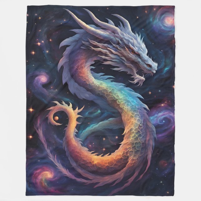 kosmische Drachen-Decke Fleecedecke (Vorderseite)