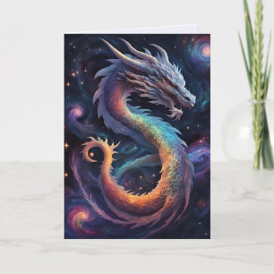kosmische Drachen-Grußkarte Karte