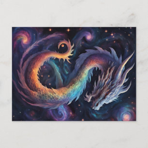 kosmische Drachen-Postkarte Postkarte