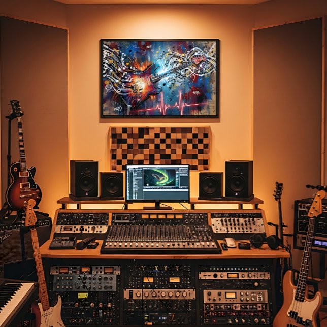 Kosmische E-Gitarre Poster (Von Creator hochgeladen)