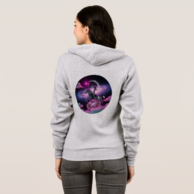 Kosmische Einhorn Vegas Dream Hoodie 🦄 🌌 (Schwarz voll)