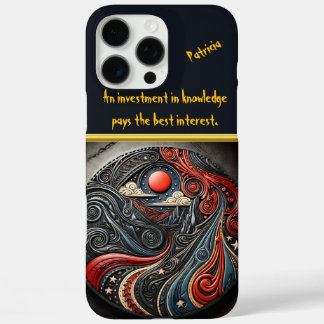 Kosmische Elemente im Zirkulardesign iPhone 16 Pro Max Hülle