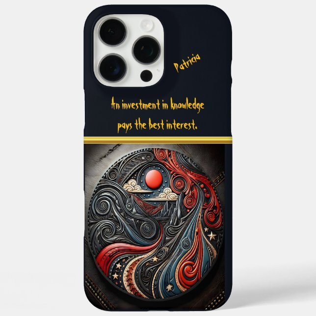 Kosmische Elemente im Zirkulardesign iPhone 16 Pro Max Hülle (Rückseite)