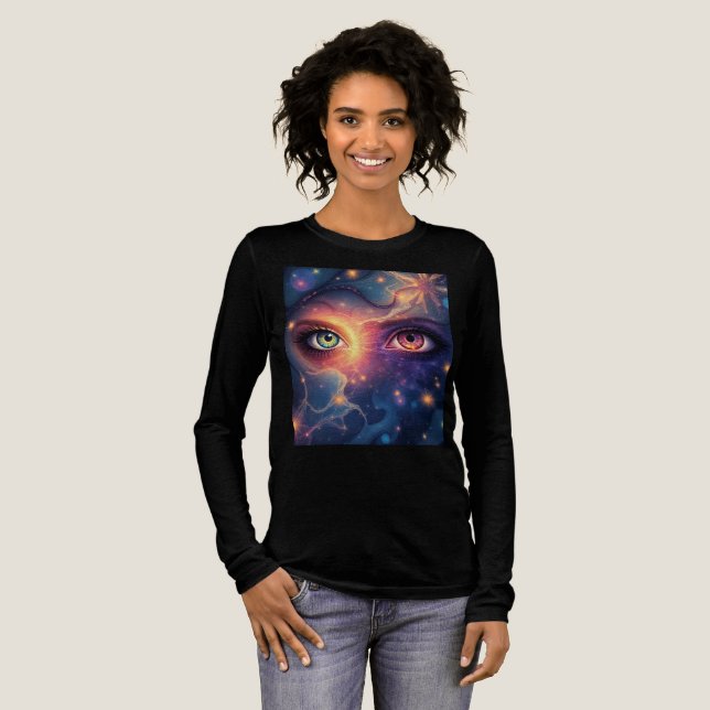 kosmische Energie Tri-Blend Shirt (Volle Vorderseite)