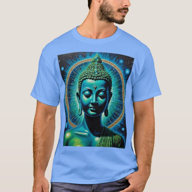 Kosmische Erleuchtung Buddha Art Shirt (Vorderseite)