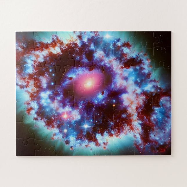 Kosmische Explosion lila und blauer Unterwasserwol (Horizontal)