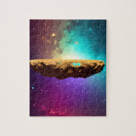 Kosmische farbige Universum Floating Asteroid Plat