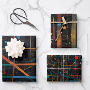 Kosmische Fusion - Planeten und Neutronen Geschenkpapier Set