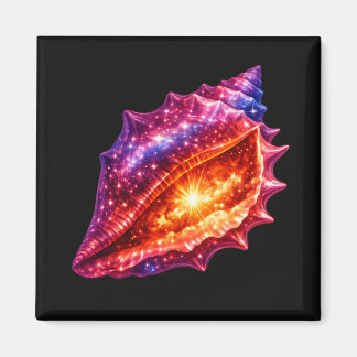 Kosmische Galaxie Muschel Sterne nautisches Design Magnet