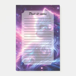 Kosmische Galaxie Mystische Feline Himmelserschein Post-it Klebezettel