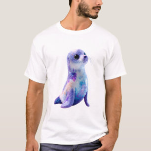 Kosmische Galaxie Nebel Glitter Siegel Kunst Männe T-Shirt