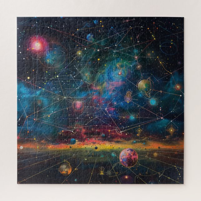 Kosmische Galaxie-Puzzle (Vertikal)