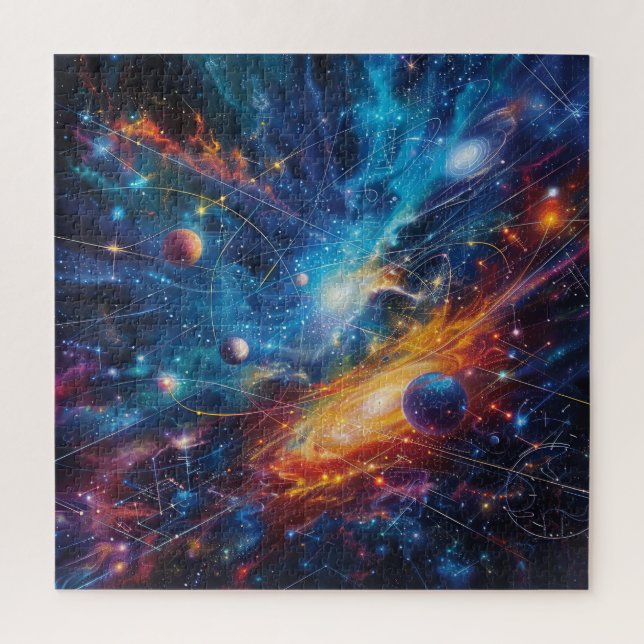 Kosmische Galaxie-Puzzle (Vertikal)