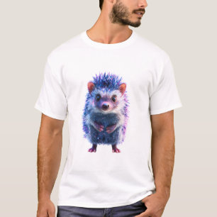 Kosmische Galaxie Stacheliger Igel Portrait Männer T-Shirt