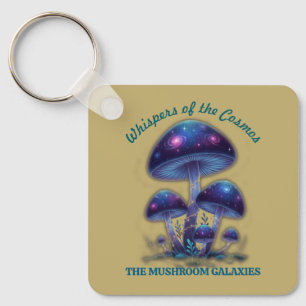 Kosmische Galaxienpilze • Whimsische Fantasy-Pilze Schlüsselanhänger