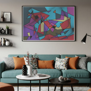 Kosmische Geometrie-Explosion Poster