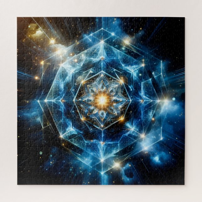 Kosmische Geometrie Mandala Stern Universum Abstra (Vertikal)