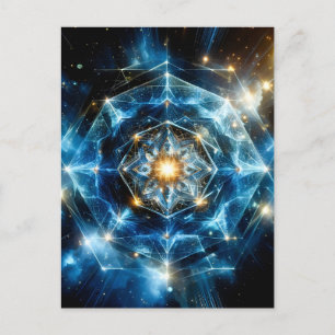 Kosmische Geometrie Mandala Stern Universum Abstra Ankündigungspostkarte