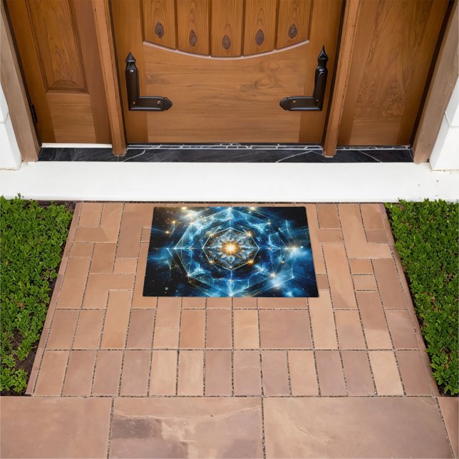 Kosmische Geometrie Mandala Stern Universum Abstra Fußmatte (Außenbereich)