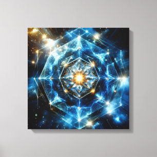 Kosmische Geometrie Mandala Stern Universum Abstra Leinwanddruck
