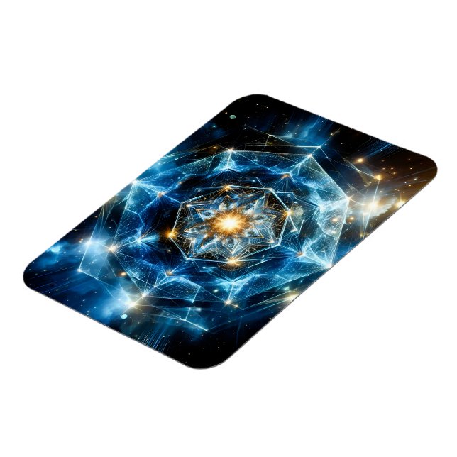 Kosmische Geometrie Mandala Stern Universum Abstra Magnet (Linke Seite)