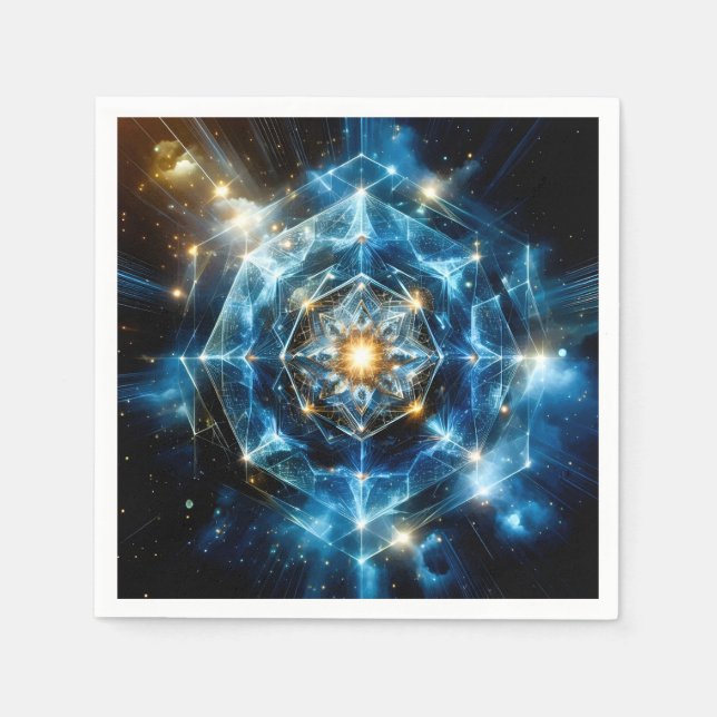 Kosmische Geometrie Mandala Stern Universum Abstra Serviette (Vorderseite)