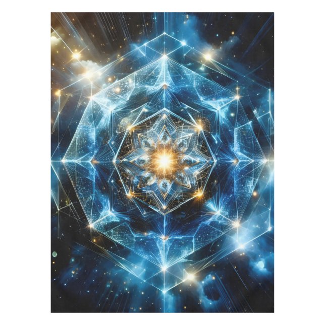 Kosmische Geometrie Mandala Stern Universum Abstra Tischdecke (Vorderseite)