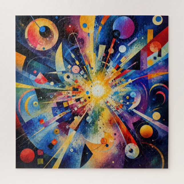 Kosmische geometrische Explosion Abstrakt (Vertikal)