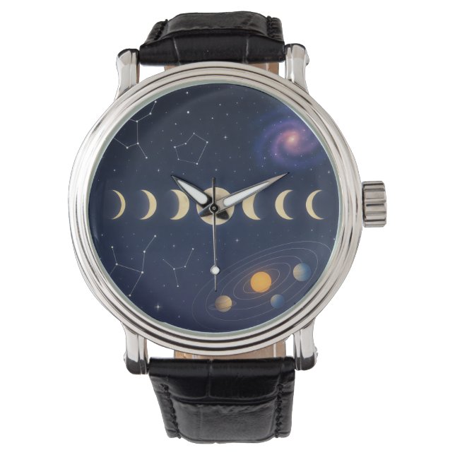 Kosmische Gestaltung Armbanduhr (Vorderseite)