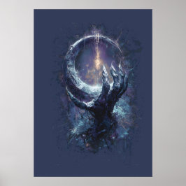 Kosmische Hand Dark Fantasy Poster