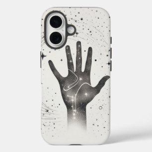 Kosmische Hand in einer sternenklaren Galaxie – Su iPhone 16 Hülle