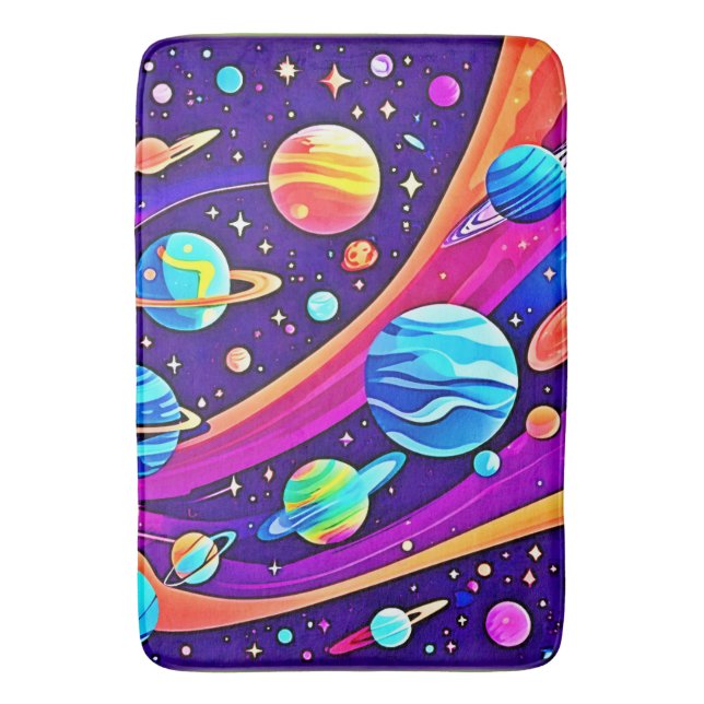 Kosmische Harmonie Kunst Badematte (Vorderseite Vertikal)