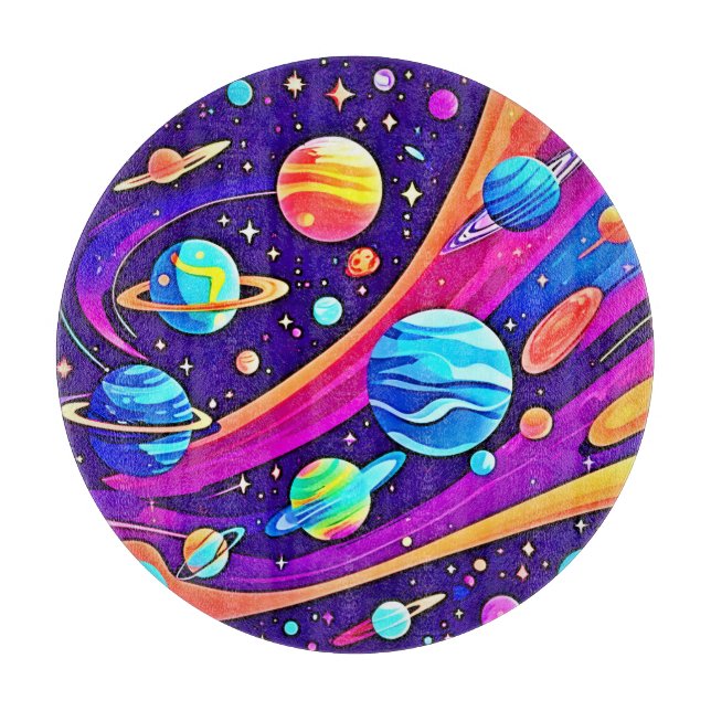 Kosmische Harmonie Kunst Schneidebrett (Vorderseite)
