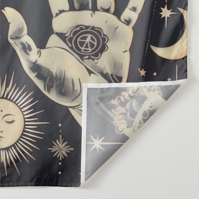 🌙 Kosmische Harmonie Sun & Moon Tapestry Wandteppich (Detail)