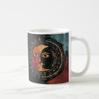 Kosmische Harmonie von Sonne und Mond Kaffeetasse