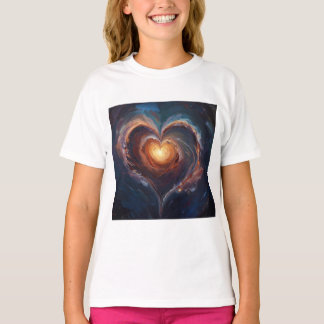 Kosmische Herzgalaxie Liebeskunst – Universumsroma T-Shirt