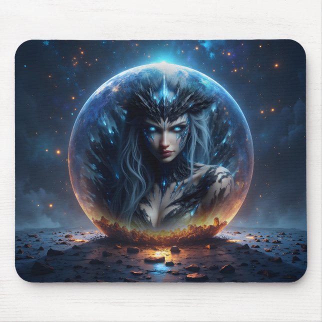 Kosmische Hexe – Geboren aus der Sternensphäre. Mousepad (Vorne)
