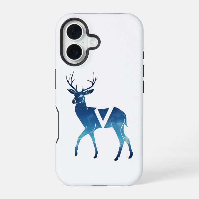 Kosmische Hirsch-Vision iPhone 16 Hülle (Rückseite)