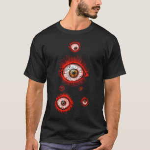 Kosmische Horroraugen - Farbige Eldritch-Abominati T-Shirt