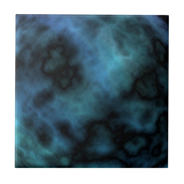 Kosmische Imitate Blauer Marmor Fliese (Vorderseite)