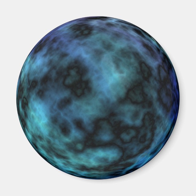 Kosmische Imitate Blauer Marmor Magnet (Vorne)