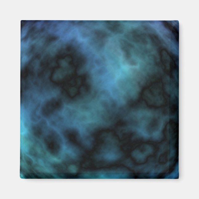Kosmische Imitate Blauer Marmor Magnet (Vorne)