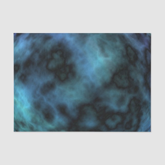 Kosmische Imitate Blauer Marmor Seidenpapier (Vorderseite)