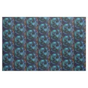 Kosmische Imitate Blauer Marmor Stoff