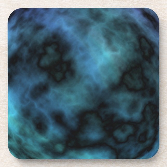 Kosmische Imitate Blauer Marmor Untersetzer (Vorderseite)